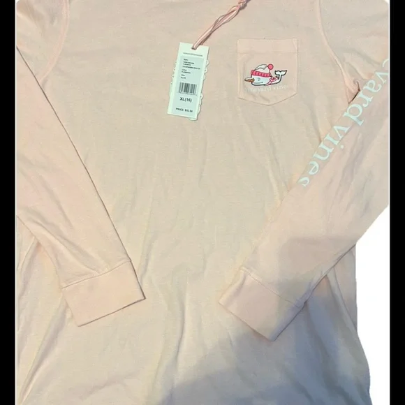 Vineyard Vines Kids Light Pink Long Sleeve Tee - Picture 4 of 6